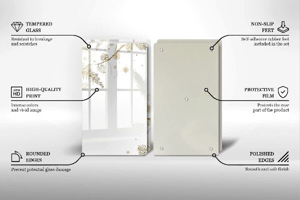 Főzőlap védő üveglap Téli díszek