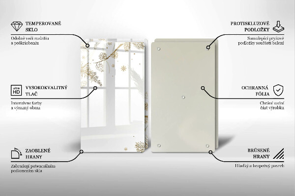 Főzőlap védő üveglap Téli díszek