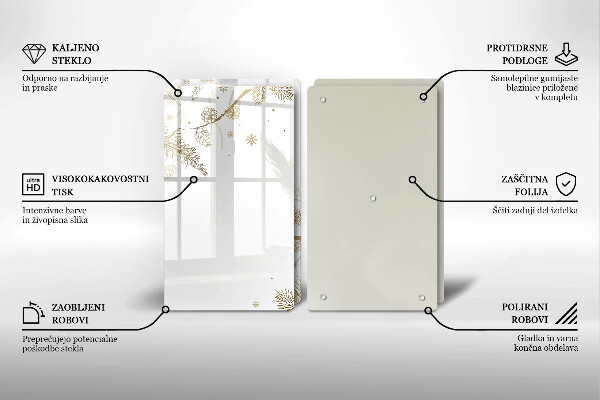 Főzőlap védő üveglap Téli díszek