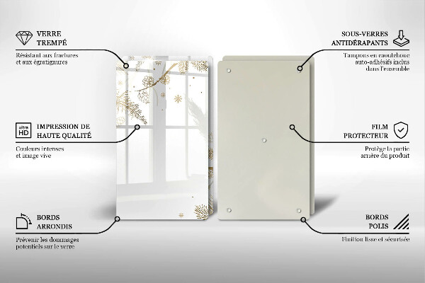 Főzőlap védő üveglap Téli díszek