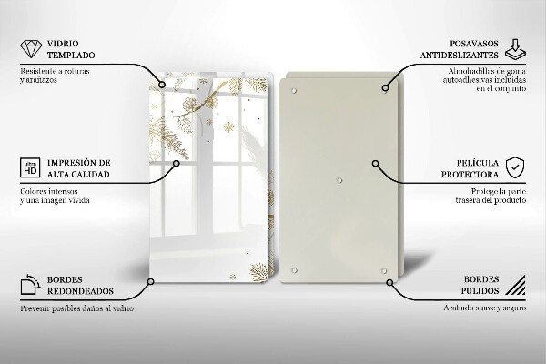 Főzőlap védő üveglap Téli díszek