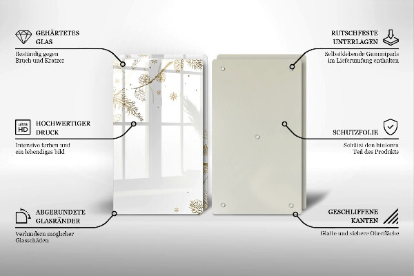 Főzőlap védő üveglap Téli díszek