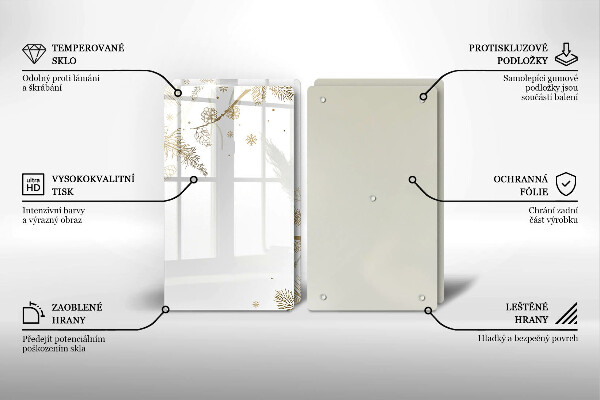 Főzőlap védő üveglap Téli díszek