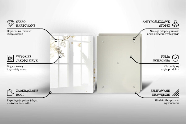 Főzőlap védő üveglap Téli díszek