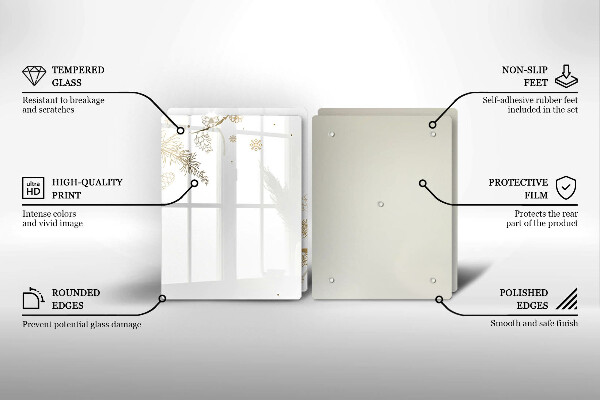 Főzőlap védő üveglap Téli díszek