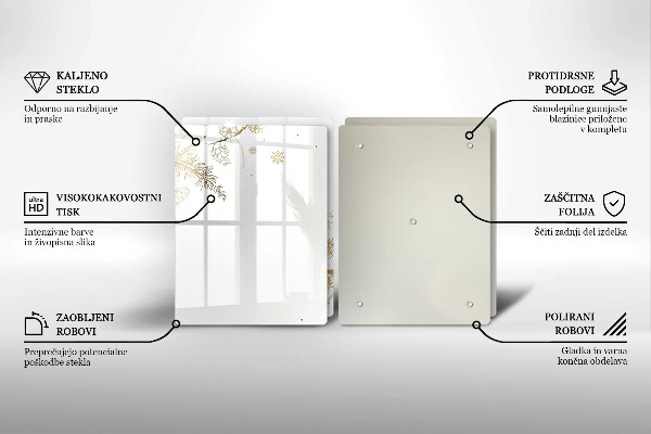 Főzőlap védő üveglap Téli díszek