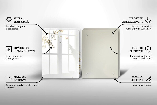 Főzőlap védő üveglap Téli díszek