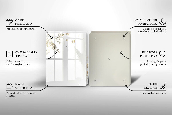 Főzőlap védő üveglap Téli díszek