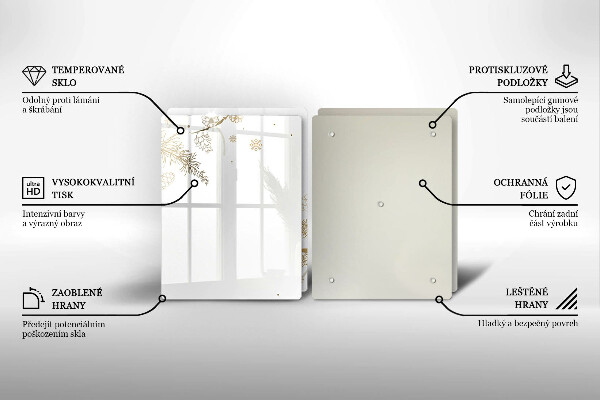 Főzőlap védő üveglap Téli díszek