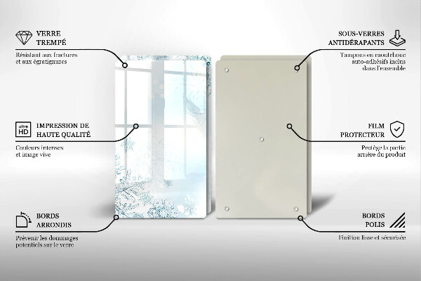 Főzőlap védő üveglap Hópehely