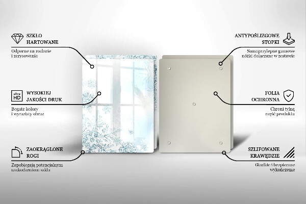 Főzőlap védő üveglap Hópehely