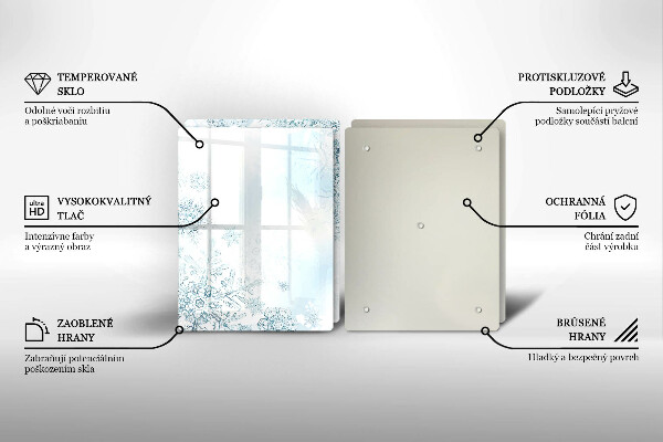 Főzőlap védő üveglap Hópehely