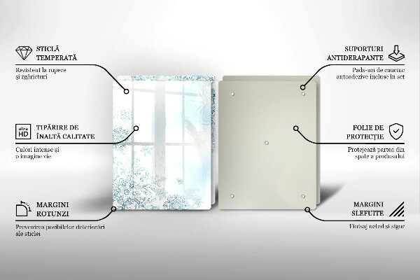 Főzőlap védő üveglap Hópehely