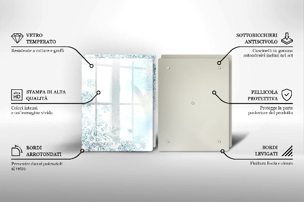 Főzőlap védő üveglap Hópehely