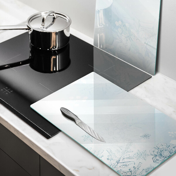 Főzőlap védő üveglap Hópehely