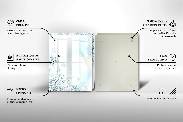 Főzőlap védő üveglap Hópehely