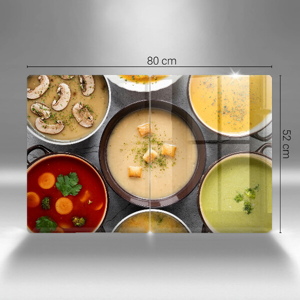 Főzőlap védő üveglap Színes levesek