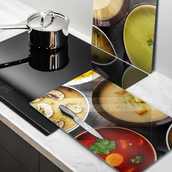 Főzőlap védő üveglap Színes levesek