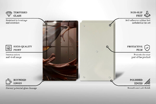 Főzőlap védő üveglap Folyékony csokoládé