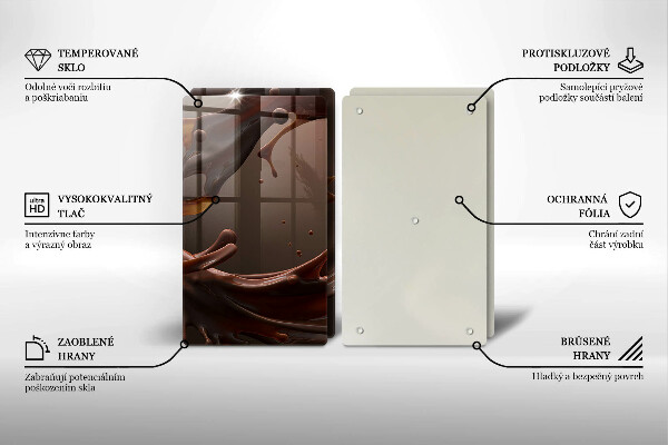 Főzőlap védő üveglap Folyékony csokoládé