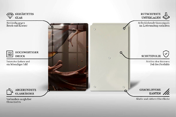 Főzőlap védő üveglap Folyékony csokoládé