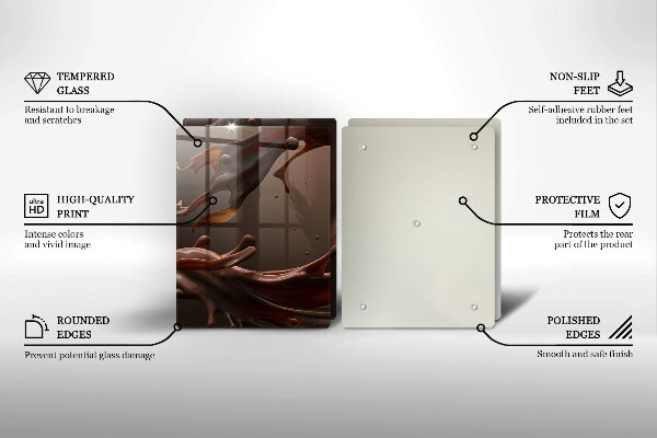 Főzőlap védő üveglap Folyékony csokoládé