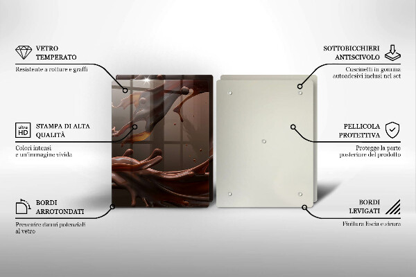 Főzőlap védő üveglap Folyékony csokoládé