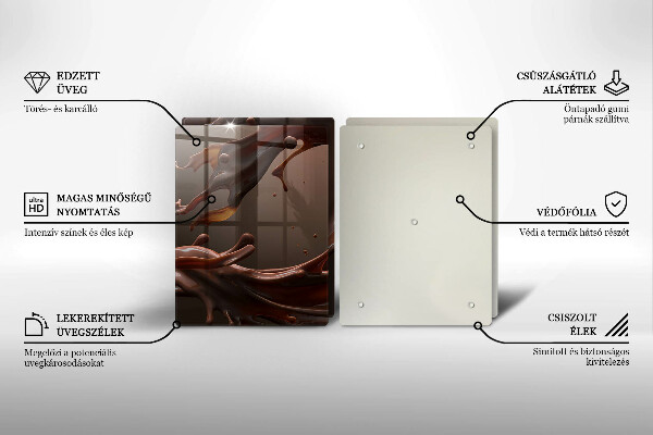 Főzőlap védő üveglap Folyékony csokoládé