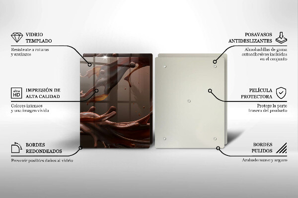 Főzőlap védő üveglap Folyékony csokoládé