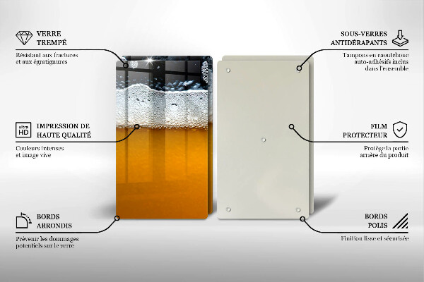 Főzőlap védő üveglap Igyál sörhabot