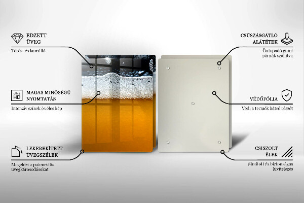 Főzőlap védő üveglap Igyál sörhabot