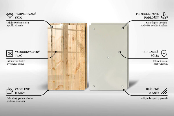 Főzőlap védő üveglap Finom fa táblák