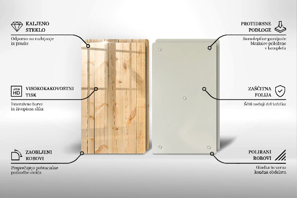 Főzőlap védő üveglap Finom fa táblák