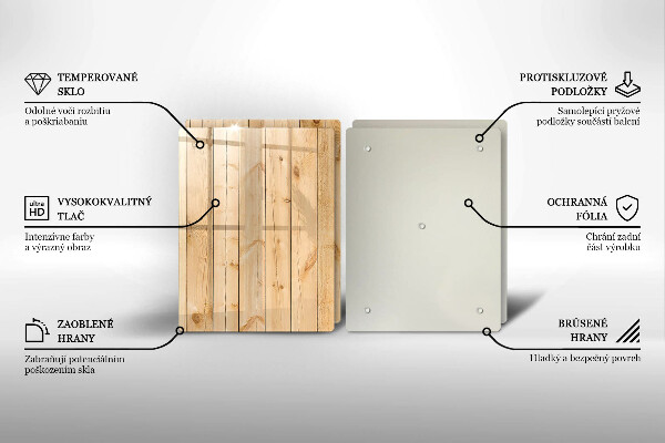 Főzőlap védő üveglap Finom fa táblák
