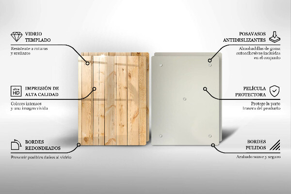 Főzőlap védő üveglap Finom fa táblák