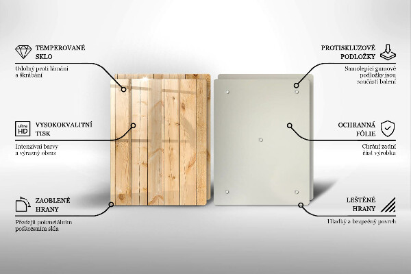 Főzőlap védő üveglap Finom fa táblák