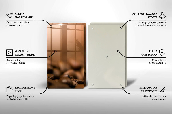 Főzőlap védő üveglap Kávébab