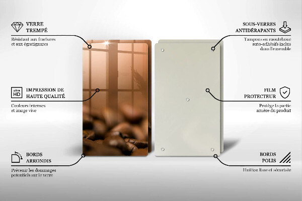 Főzőlap védő üveglap Kávébab