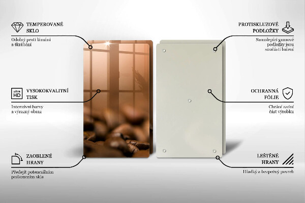 Főzőlap védő üveglap Kávébab