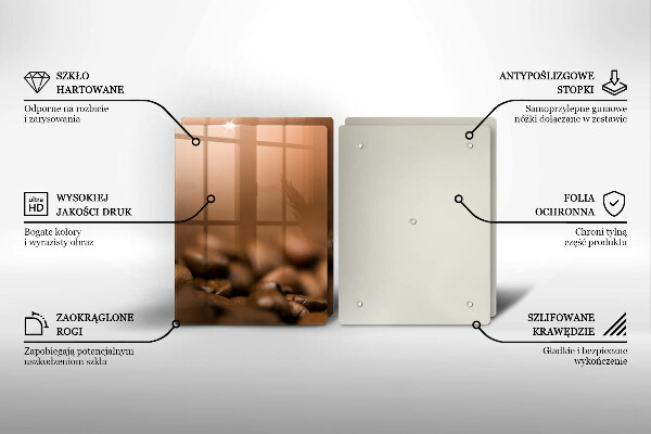 Főzőlap védő üveglap Kávébab