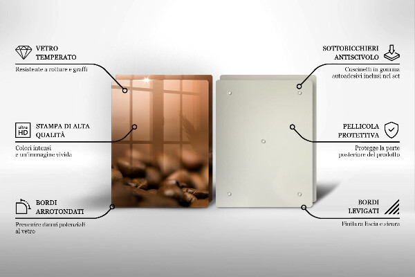 Főzőlap védő üveglap Kávébab