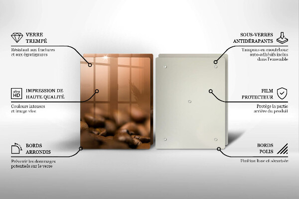 Főzőlap védő üveglap Kávébab