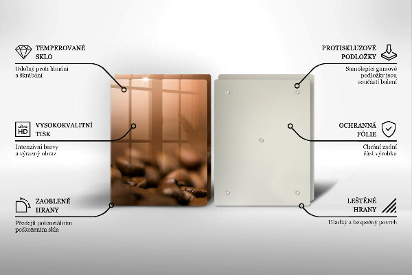 Főzőlap védő üveglap Kávébab