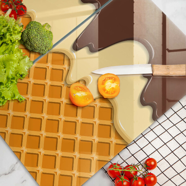 Főzőlap védő üveglap Fagylalt tölcsér illusztráció