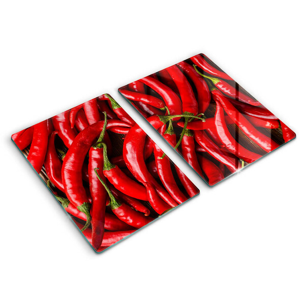 Főzőlap védő üveglap Csípős chili paprika