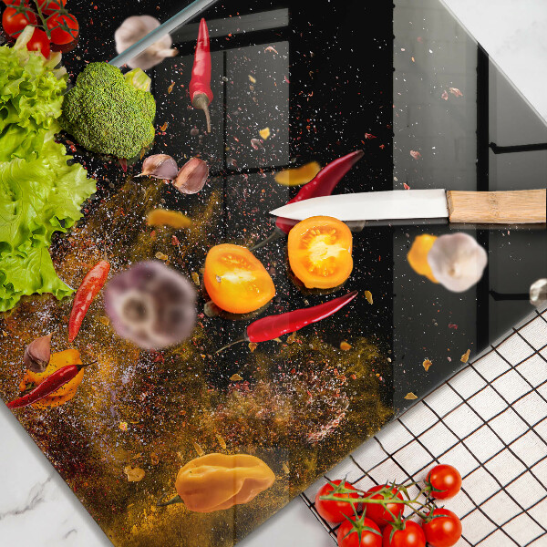 Főzőlap védő üveglap Forró fűszerek