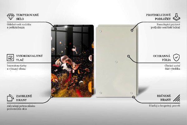 Főzőlap védő üveglap Forró fűszerek