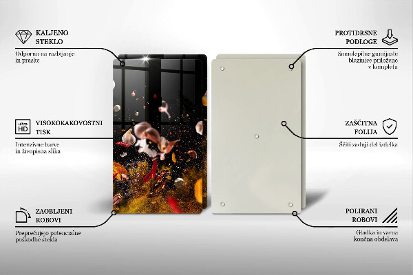 Főzőlap védő üveglap Forró fűszerek