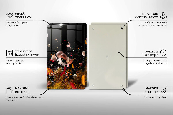 Főzőlap védő üveglap Forró fűszerek