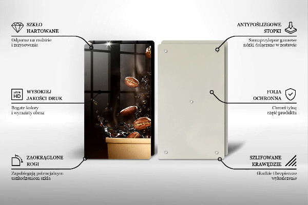 Főzőlap védő üveglap Forró kávébab